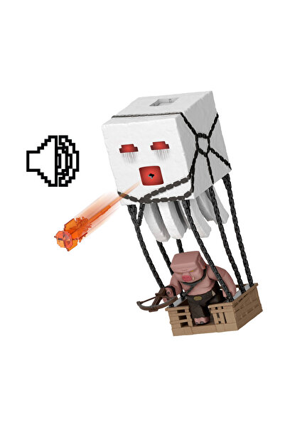 mattel Minecraft Özel Ghast Figürü, Filmden ilham alan ateş topu fırlatan aksiyon figürü seti JFB69