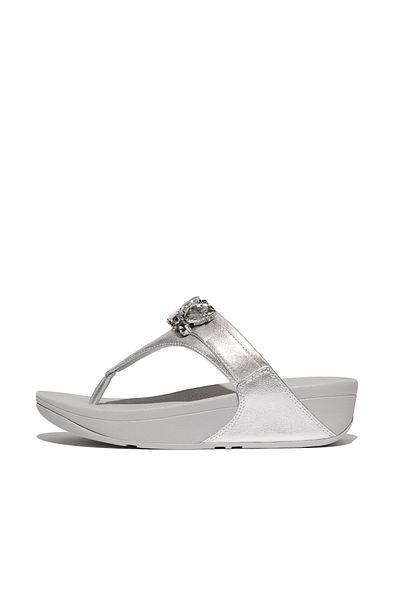 Fitflop Lulu Jewel Deluxe Metallic-Shiar Levre Thongs Algunlar