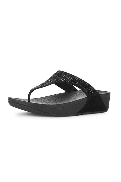 Fitflop Black Incastone Toe-Thong Sandals