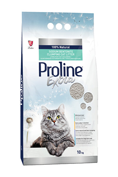 Pro Line Proline Extra Sodyum Bentonit Ince Taneli Topaklanan Kedi Kumu 10 Kg