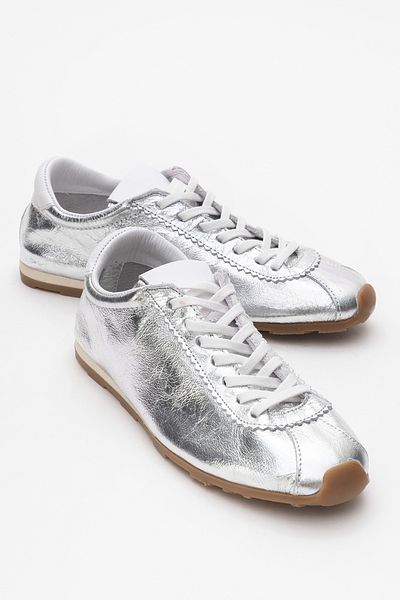 LuviShoes Pantofi sport de damă CREA Silver din piele naturală