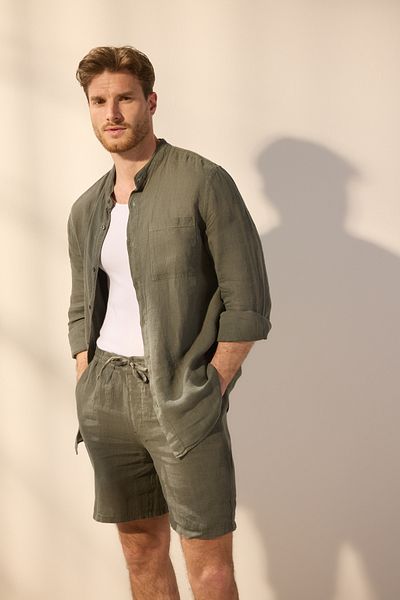 Trendyol Collection Khaki*001 Regular Shorts & Bermuda Tmnss24Sr00050
