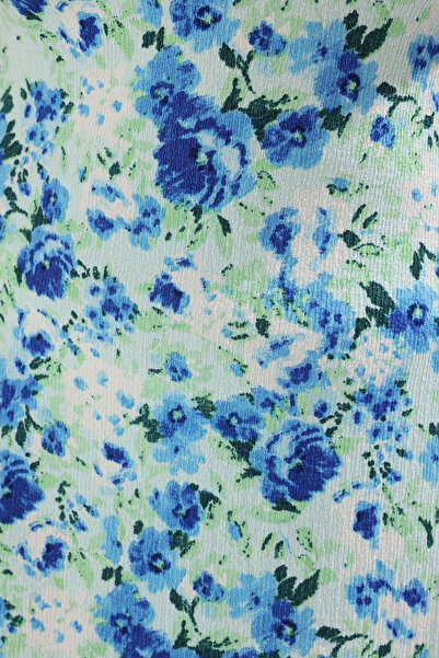 Trendyol Curve Modré zabalené pletené šaty nadmernej veľkosti