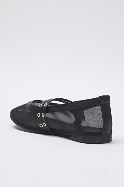 TRENDYOL SHOES Czerwona klamra do paska Mary Jane Baleriny damskie TAKSS25BE00046