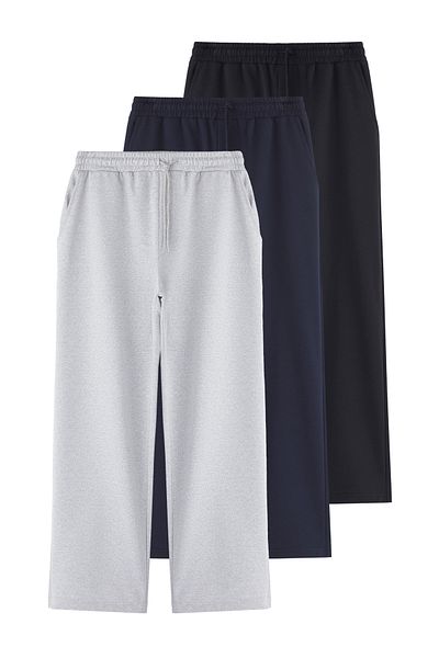 Trendyol Collection Μαύρο-Ναυτικό-Γκρι Melange 3 Pack Φούτερ με κανονική εφαρμογή