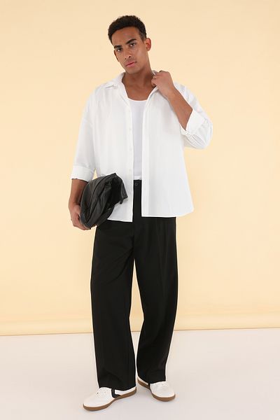 Trendyol Collection Голяма бяла риза - Tmnss25Go00045