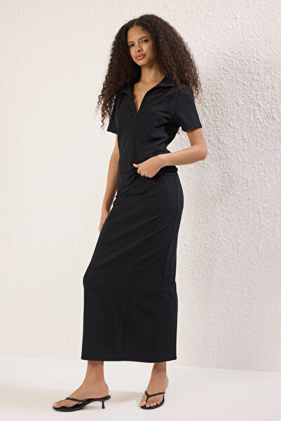 Trendyol Collection Černá tužková midi sukně TWOSS25ET00112