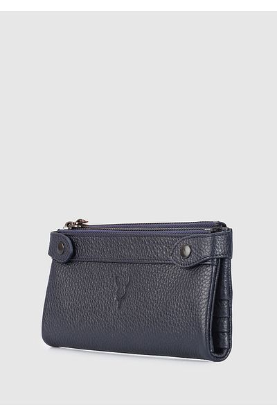 Carrera Carrera Car004 - Navy Blue Genuine Leather Wallet