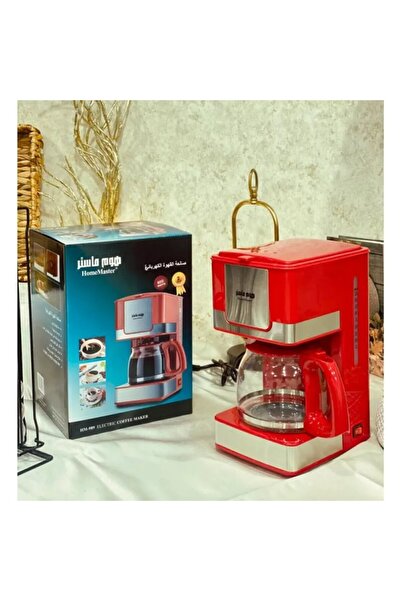 HOME MASTER هوم ماستر ماكينة قهوة مقطرة كهربائية بقدرة 800 واط – أحمر