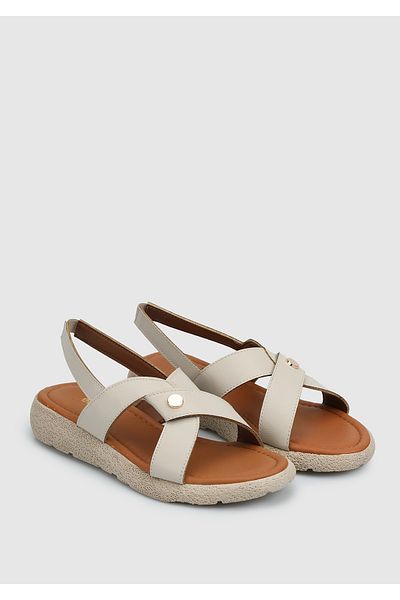 Eclipse Beige Women's Flat Sandals