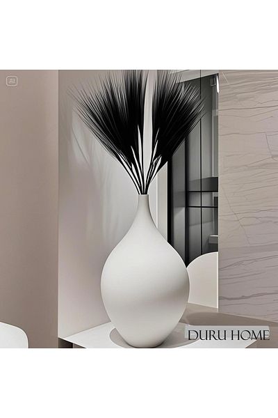 Lui Tasarım Nordic Style Bohemian Trend Hitit White Vase 32 cm