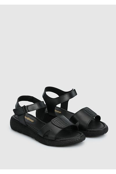 Eclipse Black Women's Flat Sandals