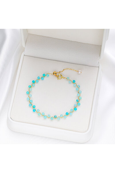 Choice سوار من حجر التورمالين الطبيعي بسمك 3 مم من أمازون بطول 16-20 سم للنسا...