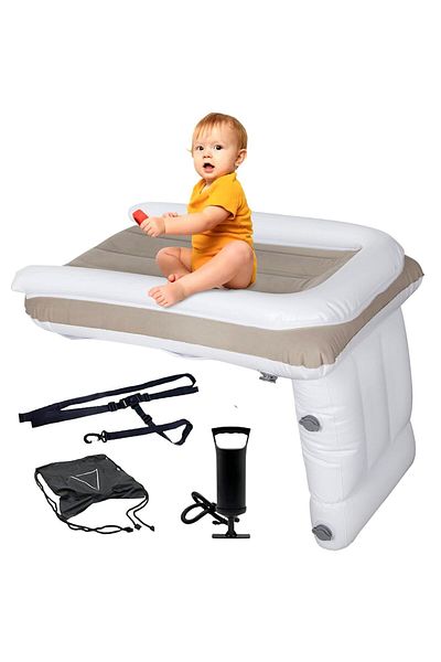 fulina Inflatable Airplane Bed for Kids,Adjustable Height,Fits Most Airplane Economy Seats,Car Seat