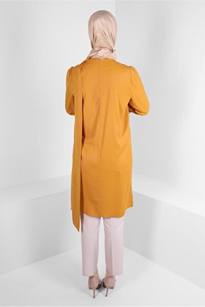 Alvina STONE EMBROIDERED COLLAR BINDING DETAIL TUNIC 43527