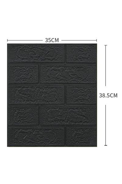 Flippy Set 10 Placi Tapet 3D Flippy, 35 x 38 cm, 3 mm, 1.33 mp, Gri inchis