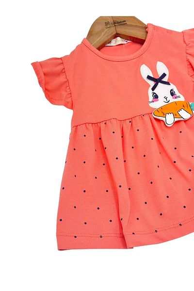 voyyo kids baby Rabbit and Carrot Detailed Lycra Flexible Tights Suit for Age Range 3-6-9-12-18 Months