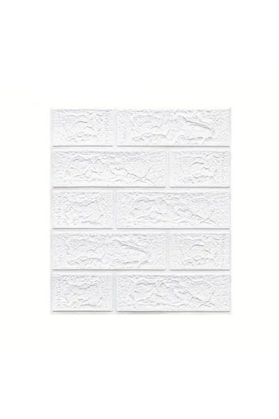 Flippy Set 10 Placi Tapet 3D Flippy 35x38 cm 3 mm Polietilen Model Caramid 1.33 mp Alb