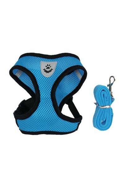 HALAMODO Chest Strap For Pet Blue/Black 57 x 38centimeter