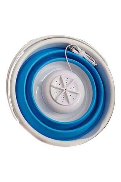 Generic Portable Cloth Cleaner Turbine Washer White/Blue
