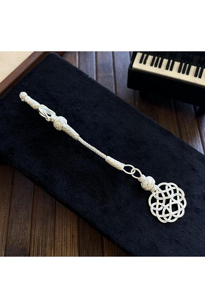 dergah tesbih Silver Braided Whip