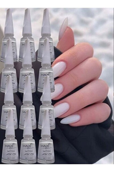 Max Beauty مجموعة طلاء أظافر أبيض من 12 قطعة