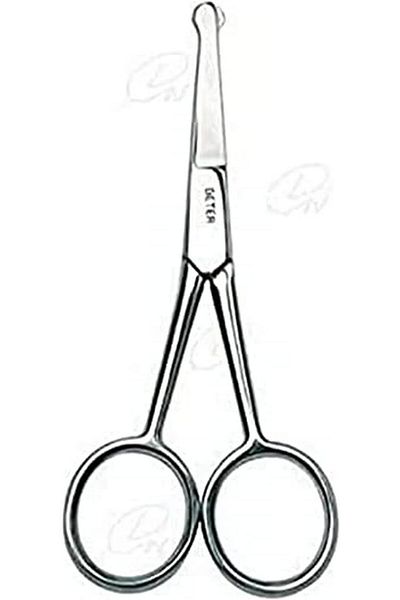 Beter Blunt Point Curved Scissors | For Nose & Ear Hair Grooming | Stainless Steel Head | 10.4 Cm