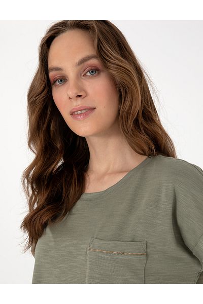 Pierre Cardin Khaki Regular Fit T-Shirt 50301440 -Vr027