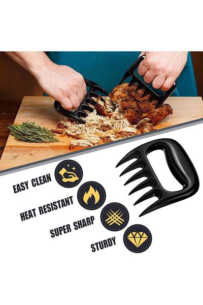COOYA 2 Piece Meat ClawS,Pork Picker Transfer Tool for Shredding,Handling