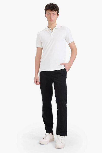DeFacto Slim Fit Slim Fit κοντομάνικο Basic απλό μπλουζάκι πόλο T5259az25sm