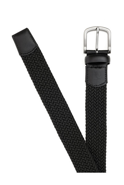 Pierre Cardin Black Knitted Belt 50312982-Vr046