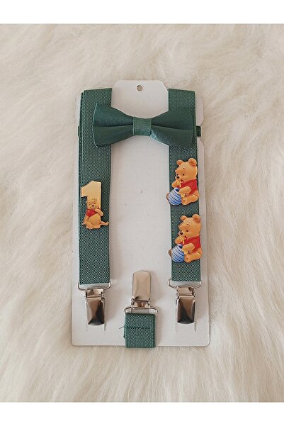 Bambinoo Winnie The Pooh 1 Yaş Konsept Askı Papyon Özel Gün Doğum Günü Pantol...