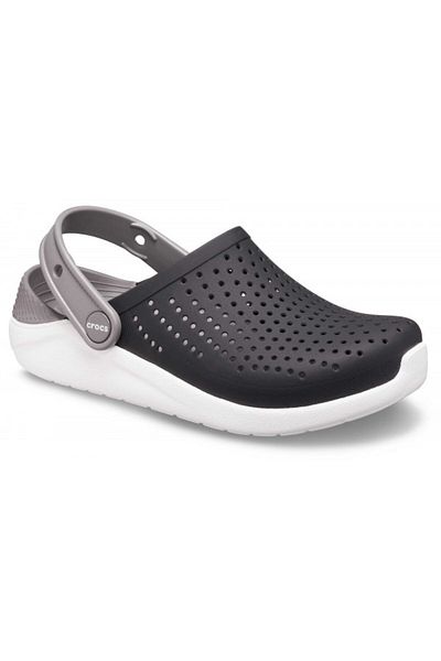 Crocs Saboti Kids' LiteRide Clog - Black/White