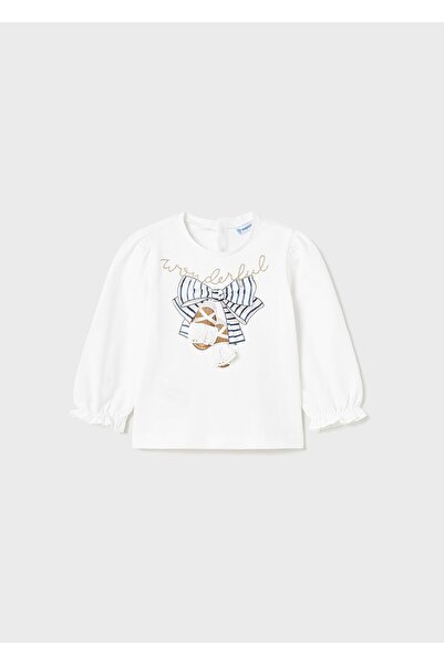 MAYORAL تي شيرت بأكمام طويلة للفتيات الصغيرات 1015