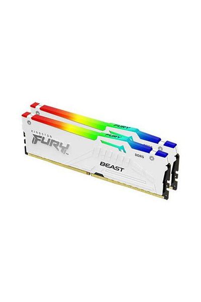 Kingston Memory Kingston FURY Beast White RGB 64GB(2x32GB) DDR5, 5600MT/s, CL36