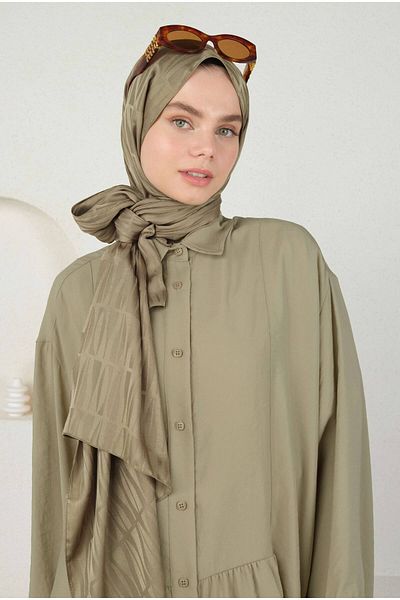 HEQA Jou Pattern Jacquard Shawl Light Clay