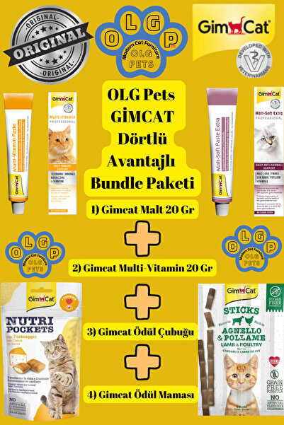 Gimcat Olg Pets Kedi Malt Kedi Vitamini Kedi Ödül Maması Kedi Ödül Çubuğu