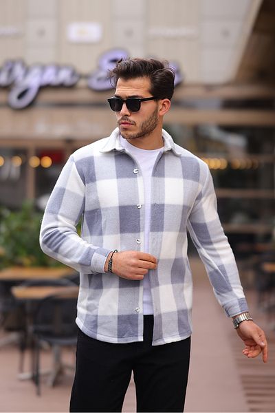comstar Ανδρικό πουκάμισο με τετράγωνο σχέδιο Fleece Comfortable Fit