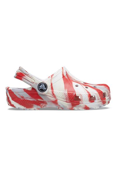 Crocs Saboti Crocs Classic Toddler Marmored Saboți 20-21 EU - C5 US Alb - Alb/Flacăr