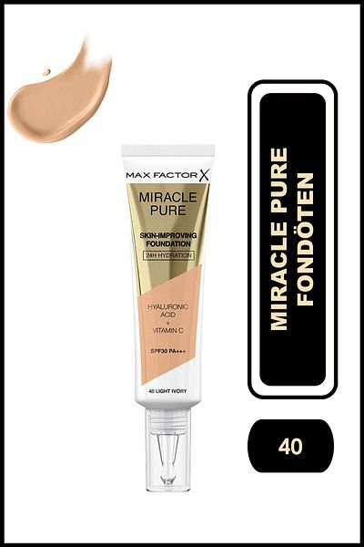 Max Factor Miracle Pure Foundation Light Ivory No: 40