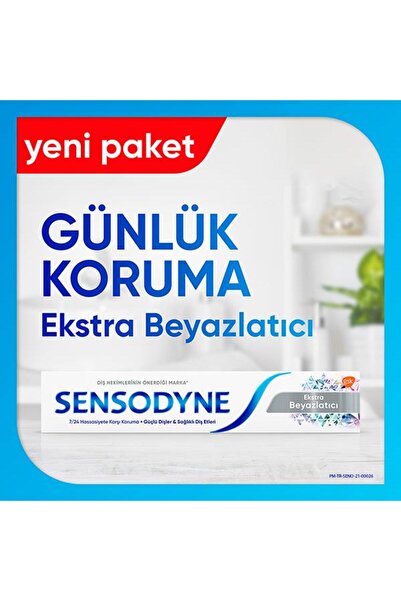 Sensodyne Beyazlatıcı Diş Macunu 75ml x 2 Adet + Diş Eti Bakımı Fırça