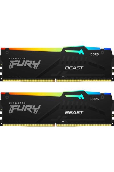 Kingston Kit Memorii Kingston Fury Beast RGB 16GB (2x8GB) DDR5 5600MHz Dual C...