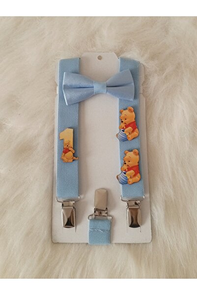 Bambinoo Winnie The Pooh 1 Yaş Konsept Askı Papyon Özel Gün Doğum Günü Pantol...