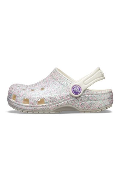 Crocs Saboti Crocs Toddler Classic Glitter Clog 20-21 EU - C5 US Alb - Oyster