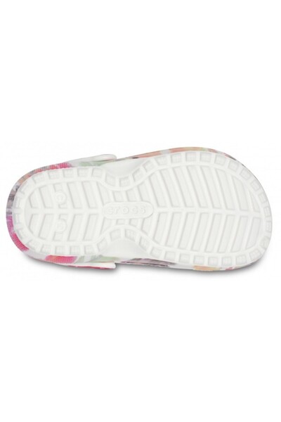 Crocs Saboti kids' classic lined tie-dye graphic clog - black/multi