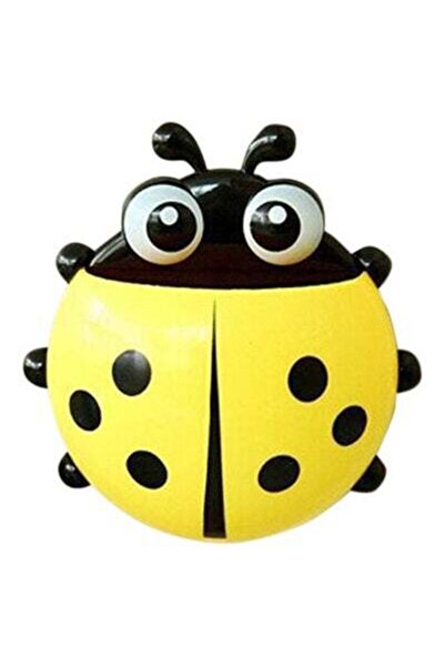 HALAMODO Ladybug Designed Toothpaste/Toothbrush Holder Yellow 14x14x5centimeter