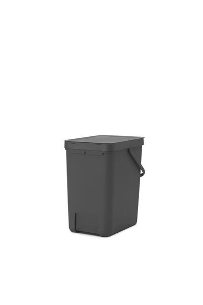 Brabantia Trash Can 25 Liters Sort & Go Dark Gray Trash Can