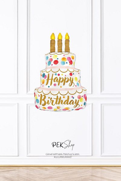PEKSHOP بالون من رقائق الكيك المشمع باللون الذهبي الساتان مقاس 14 بوصة
