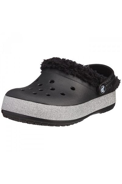 Crocs Saboti Crocs CrocBling Mammoth Kids 24-26 EU - C8-9 US Negru - Black
