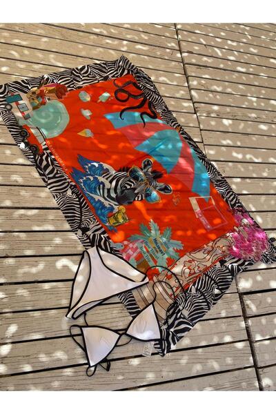 PleasureOfSilk Cool Zebra Pure Cotton Pareo